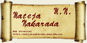 Mateja Nakarada vizit kartica